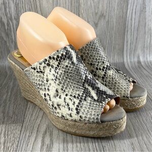 Kanna Snakeskin Pattern Wedge Sandals